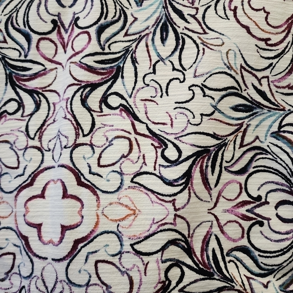 T By Talbots White Multicolored Abstract All-Over… - image 3